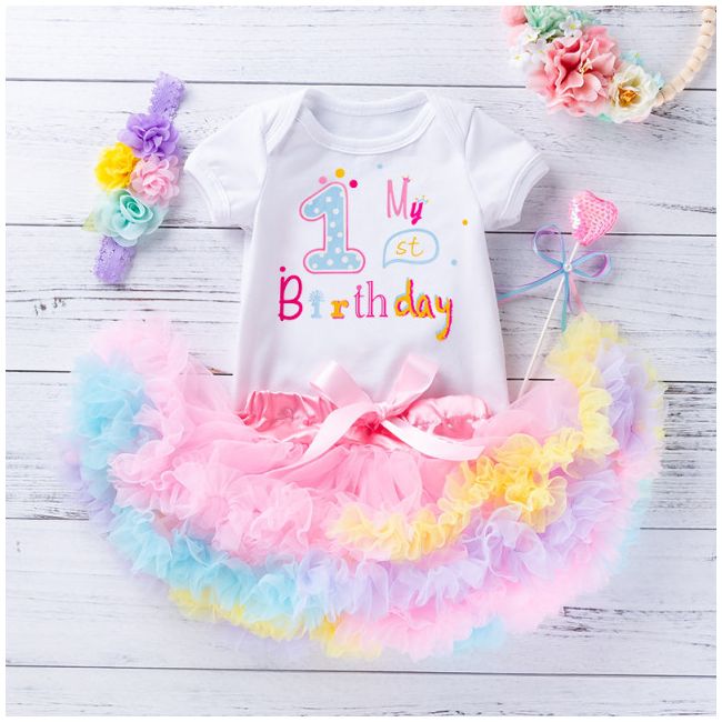Body cu fustita multicolora - My first birthday AM202303472