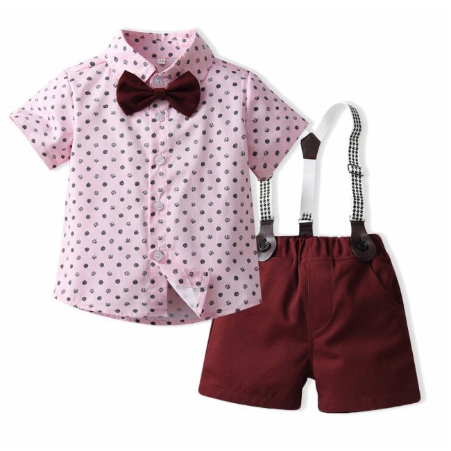Costum elegant pentru baietei - Pink LI202303314-de2