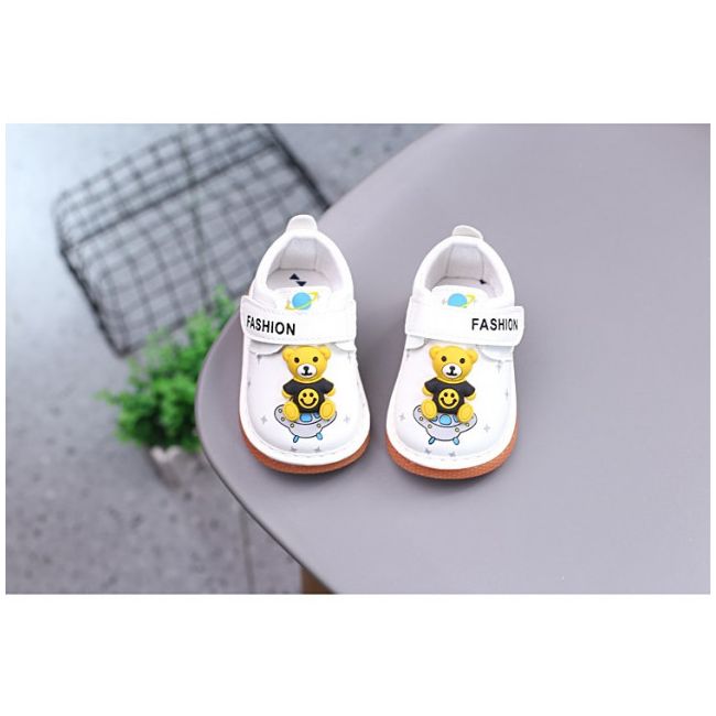 Pantofiori albi pentru baietei - Ursulet AMJY123-2-p31