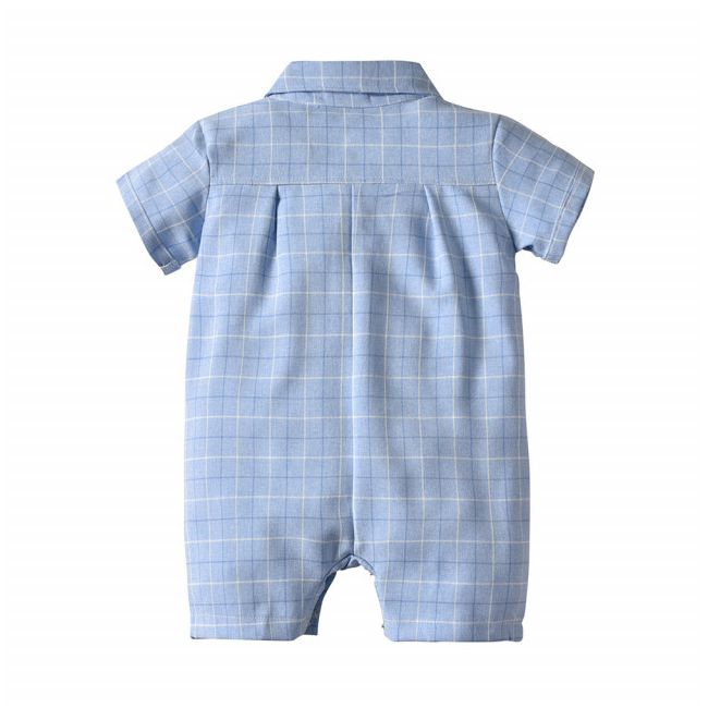 Salopeta bleu cu dungulite albe pentru baietei LI202303321