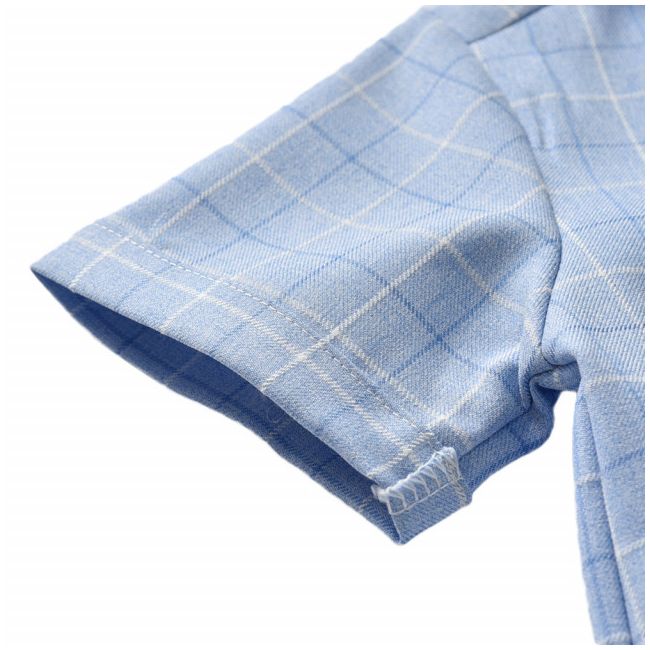 Salopeta bleu cu dungulite albe pentru baietei LI202303321