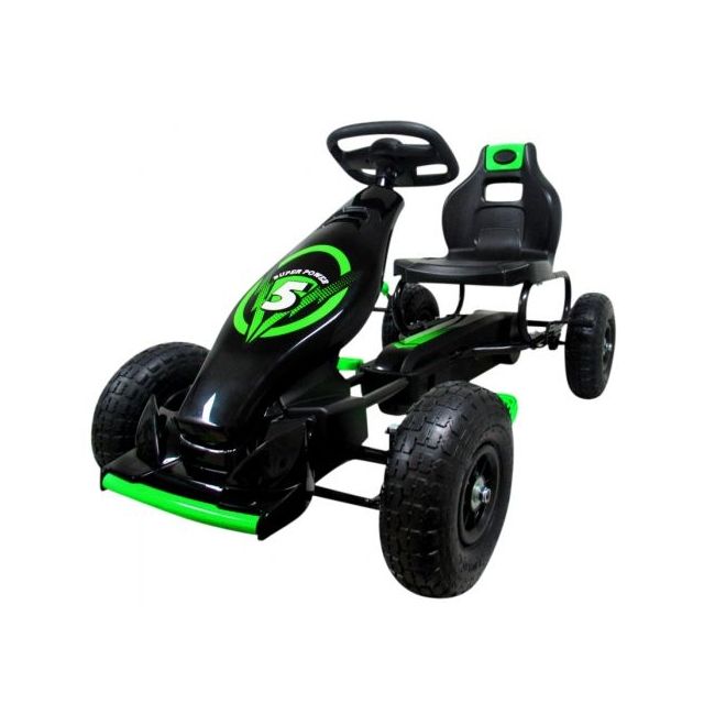Kart cu pedale gokart, 4-10 ani, roti gonflabile, g8 r-sport - verde edeedig18verde