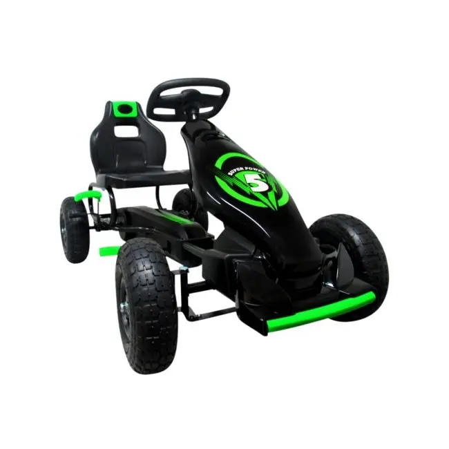 Kart cu pedale gokart, 4-10 ani, roti gonflabile, g8 r-sport - verde edeedig18verde