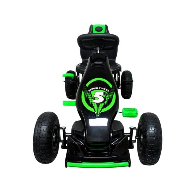 Kart cu pedale gokart, 4-10 ani, roti gonflabile, g8 r-sport - verde edeedig18verde