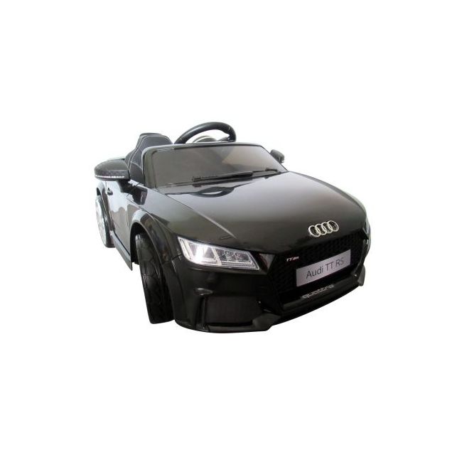 Masinuta electrica cu telecomanda, roti eva, scaun piele audi tt r-sport - negru edeediaudittelnegru