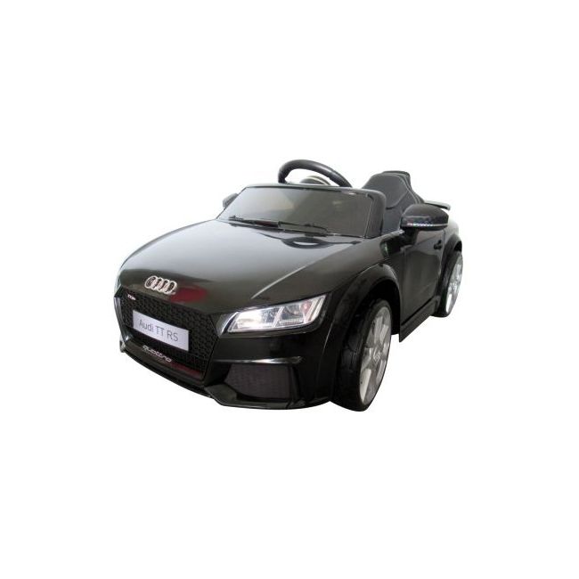Masinuta electrica cu telecomanda, roti eva, scaun piele audi tt r-sport - negru edeediaudittelnegru