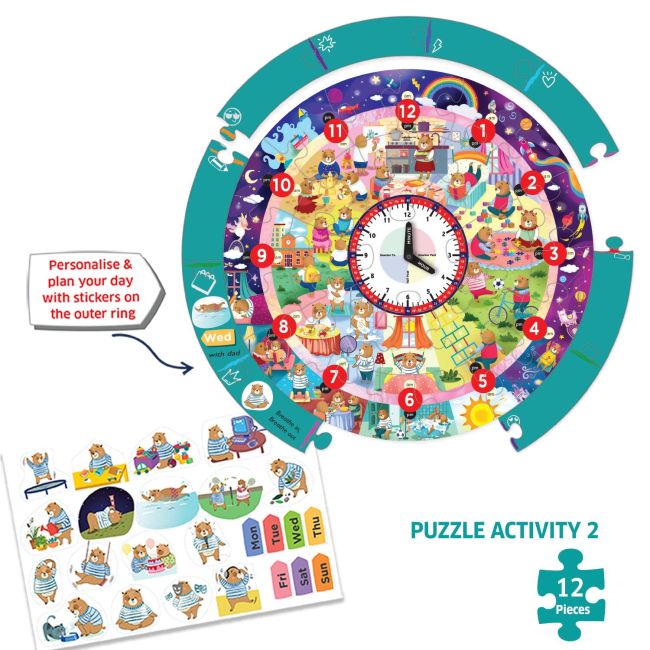 Puzzle - invatam ceasul cu ursuletul