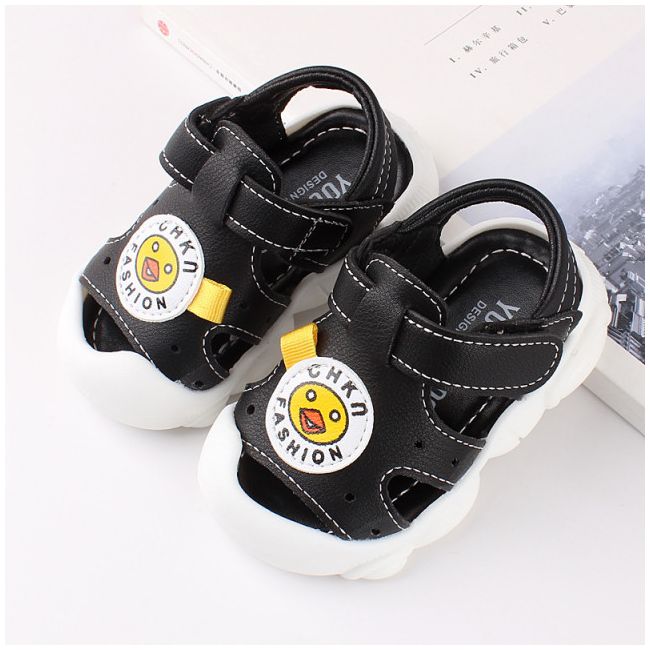 Sandale negre pentru baietei - Duck LI2339-K01-2-c