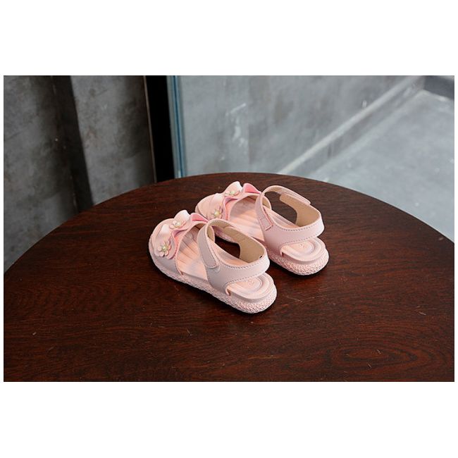 Sandale roz cu floricele - Antonia LIL-68-2-SI