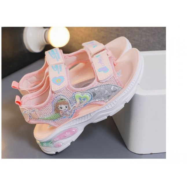 Sandale roz pudra pentru fetite - Angel LIMH004-1-SI