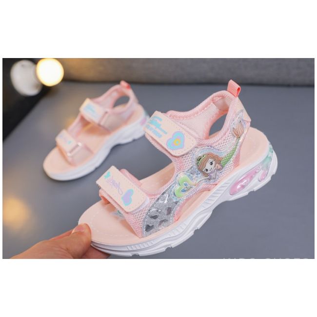Sandale roz pudra pentru fetite - Angel LIMH004-1-SI