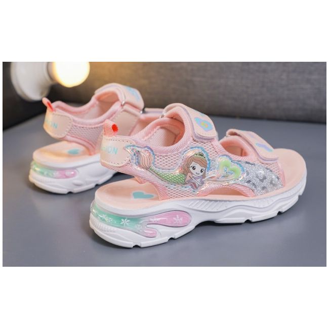 Sandale roz pudra pentru fetite - Angel LIMH004-1-SI