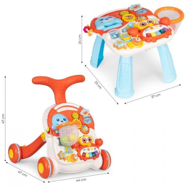 Antemergator educational 2 in 1 huanger he0829 - alb cu rosu edeedihe0829