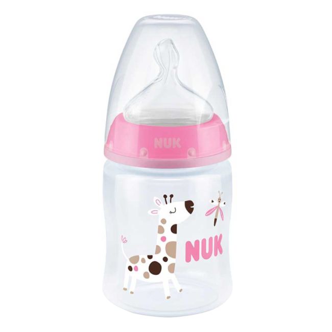 Biberon Nuk First Choice PP 150 ml Control Temperatura Tetina Silicon M 0-6 luni Girafa ERFMAR-N5014