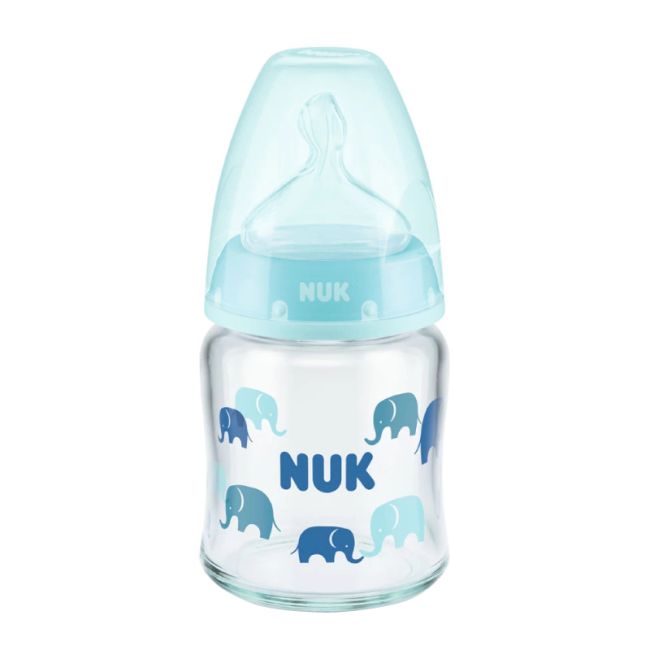 Biberon Nuk First Choice Sticla 120 ml Control Temperatura Tetina Silicon M 0-6 luni Bleu ERFMAR-N4901