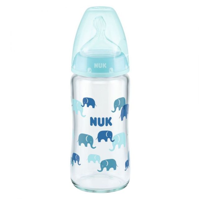 Biberon Nuk First Choice Sticla 240 ml Control Temperatura Tetina Silicon M 0-6 luni Bleu ERFMAR-N4963