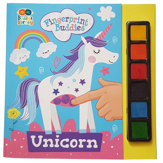 Carticica de colorat si pictat cu degetul - unicorn bb120