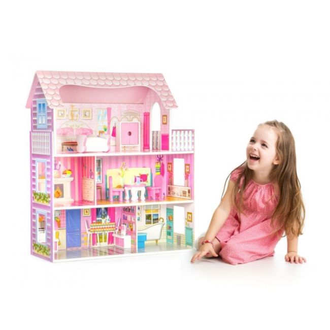 Casuta pentru papusi cu mobilier ecotoys w06a139 edeediw06a139