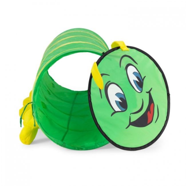 Cort de joaca pentru copii cu tunel ecotoys 8601 - omida verde edeedi8601
