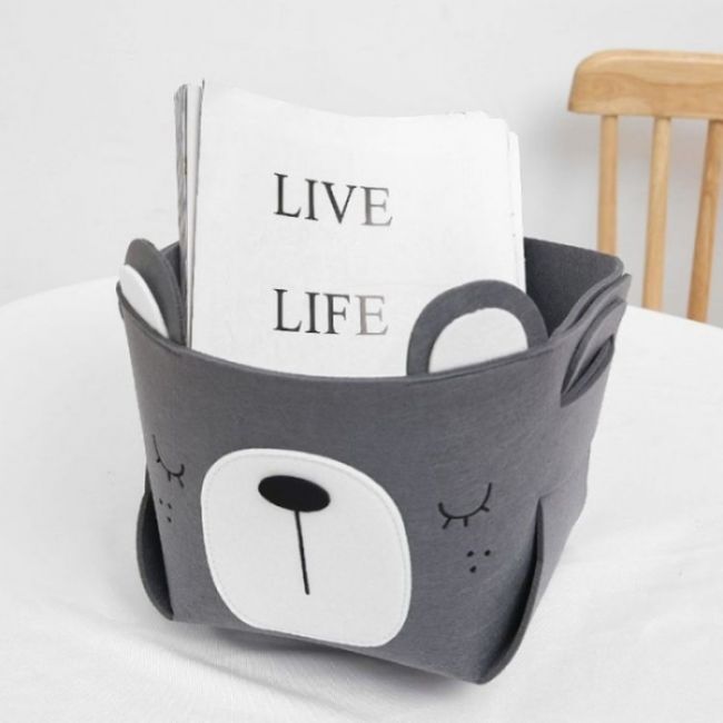 Cos pentru depozitarea jucariilor ecotoys or92sz - gri edeedior92sz