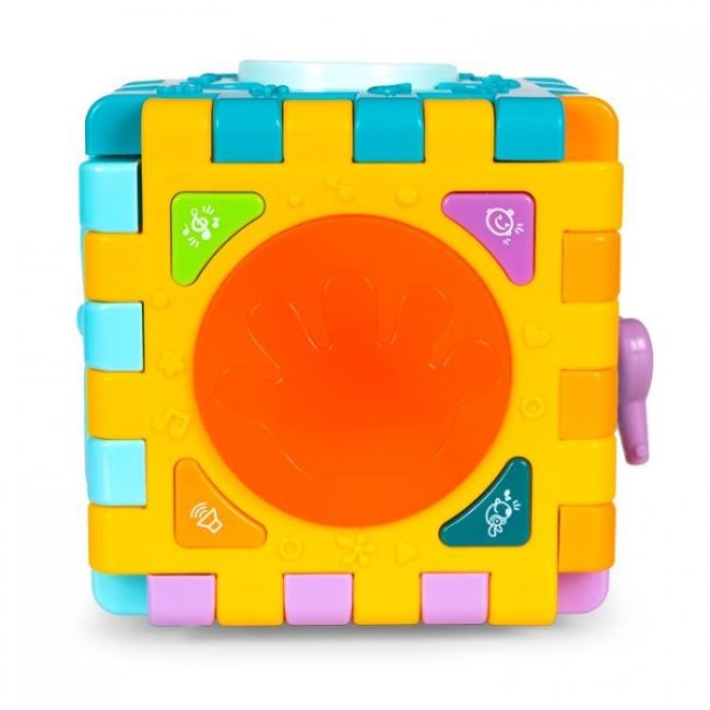 Cub interactiv 6 in 1 cu sunete si lumini huanger he0530 edeedihe0530
