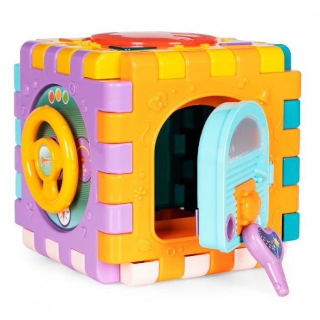 Cub interactiv 6 in 1 cu sunete si lumini huanger he0530 edeedihe0530