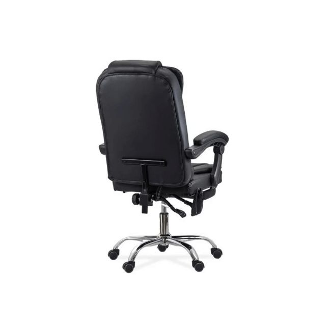 Scaun directorial cu functie de masaj off 418m, temporizator, 7 puncte, inaltime reglabila, cadru cromat, 120 kg, negru drm10124