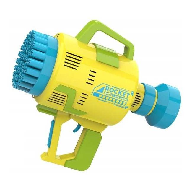 Pistol pentru baloane de sapun Bubble Maker Ikonka IK18050 BBJIK18050_Galben