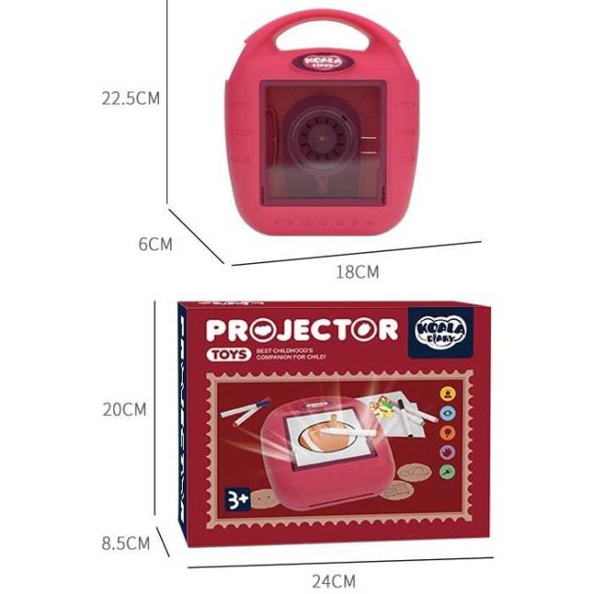 Proiector desen cu 20 sabloane si 6 carioci 22.5 x 18 x 6 cm Koala Diary KD80309 BBJKD80309_Roz