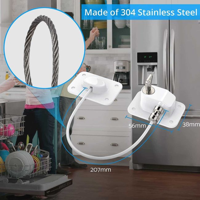 Sistem siguranta pentru geam cu cheie 20 cm Bambinice BN056 BBJBN056_Alb