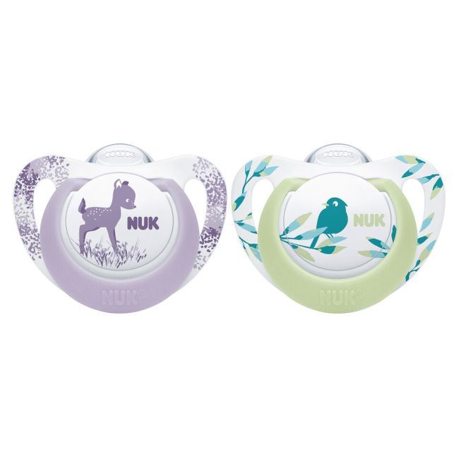 Suzeta Nuk Genius Color Silicon M1 Mov 0-6 luni Set 2 Bucati ERFMAR-N3911