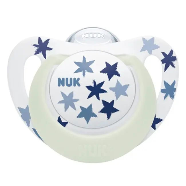 Suzeta Nuk Star Night Silicon 6-18 luni M2 Albastru ERFMAR-N4154