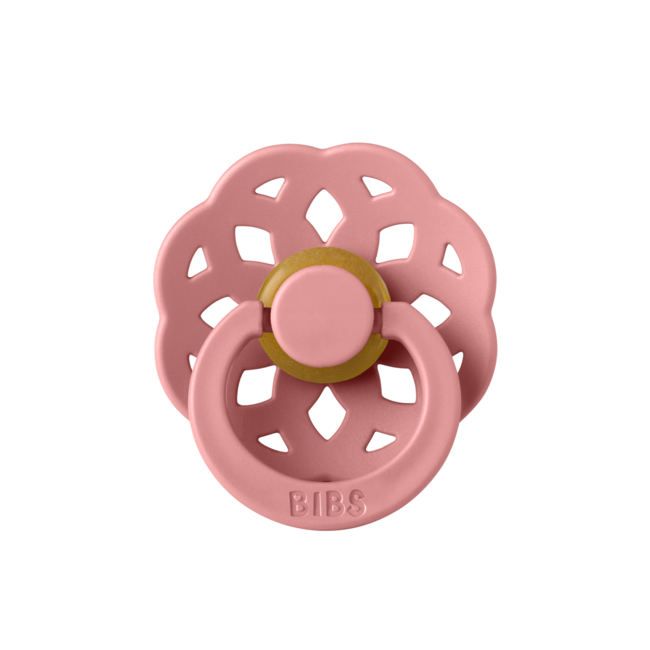 Bibs - suzeta boheme latex, tetina rotunda, 0 luni +-dusty pink bbb210311c