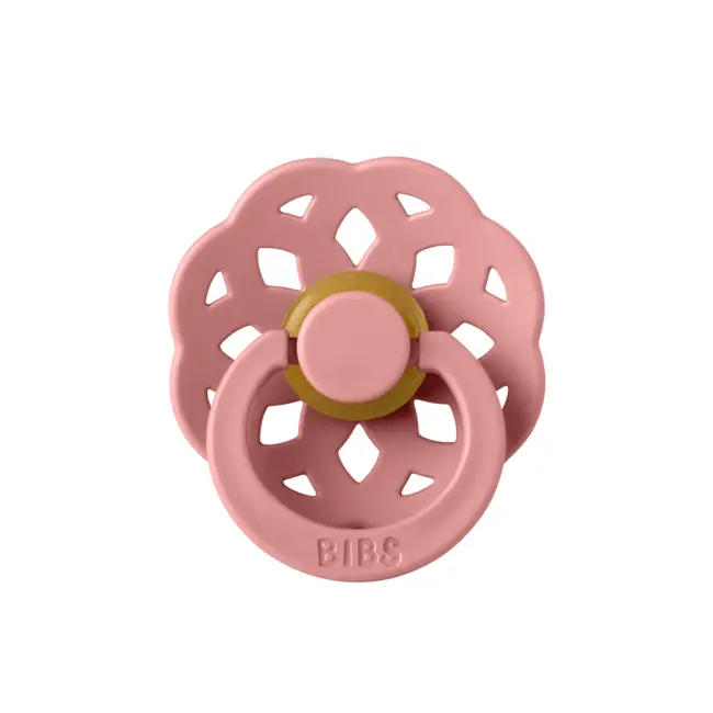 Bibs - suzeta boheme latex, tetina rotunda, 0 luni +-dusty pink bbb210311c