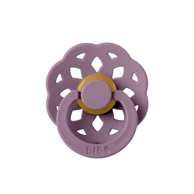 Bibs - suzeta boheme latex, tetina rotunda, 0 luni +-mauve bbb210300c