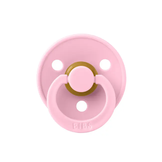 Bibs - suzeta colour latex, tetina rotunda, 0 luni +-baby pink bbb100234c