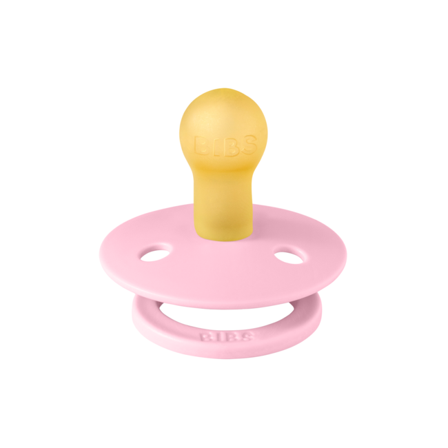 Bibs - suzeta colour latex, tetina rotunda, 0 luni +-baby pink bbb100234c