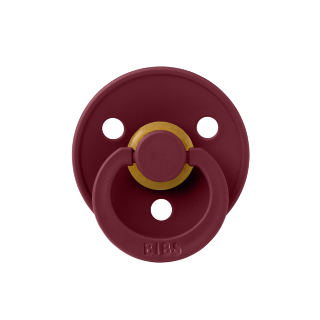 Bibs - suzeta colour latex, tetina rotunda, 0 luni +-elderberry bbb100281c