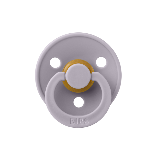 Bibs - suzeta colour latex, tetina rotunda, 0 luni +-fossil grey bbb100303c