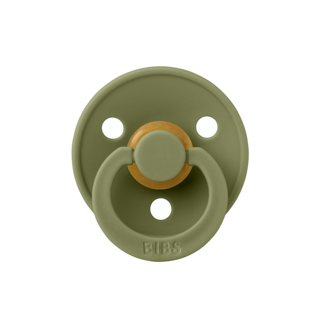 Bibs - suzeta colour latex, tetina rotunda, 0 luni +-olive bbb100275c