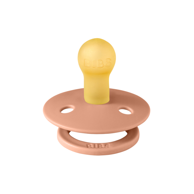 Bibs - suzeta colour latex, tetina rotunda, 0 luni +-peach bbb100246c