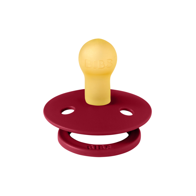 Bibs - suzeta colour latex, tetina rotunda, 0 luni +-ruby bbb100263c