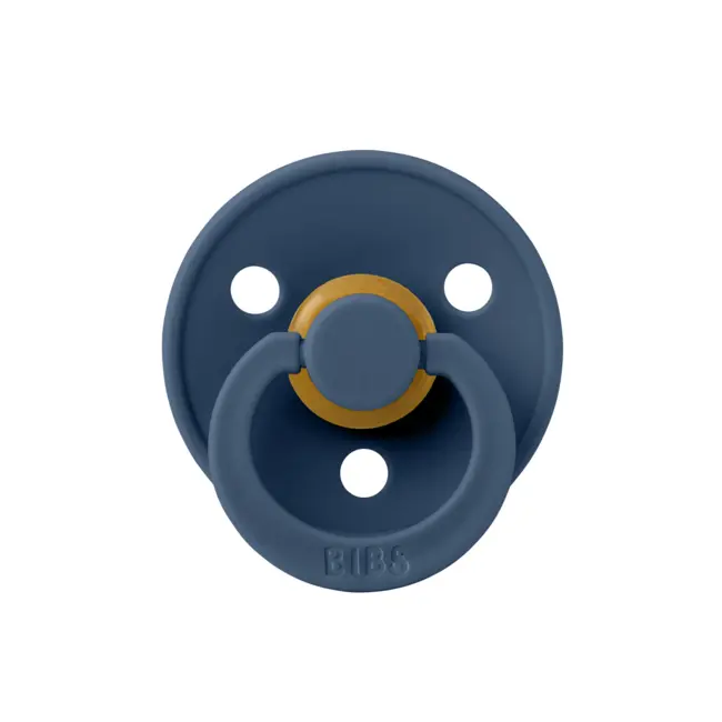 Bibs - suzeta colour latex, tetina rotunda, 0 luni +-steel blue bbb100280c
