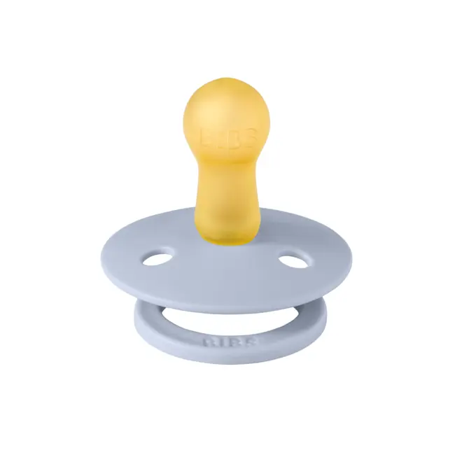 Bibs - suzeta colour latex, tetina rotunda, 6 luni +-dusty blue bbb200304c