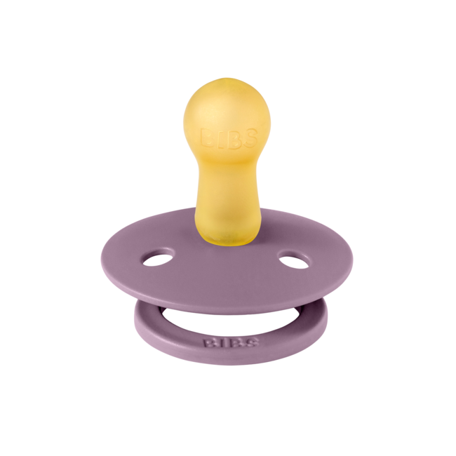 Bibs - suzeta colour latex, tetina rotunda, 6 luni +-mauve bbb200300c