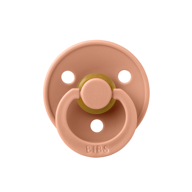Bibs - suzeta colour latex, tetina rotunda, 6 luni +-peach bbb200246c