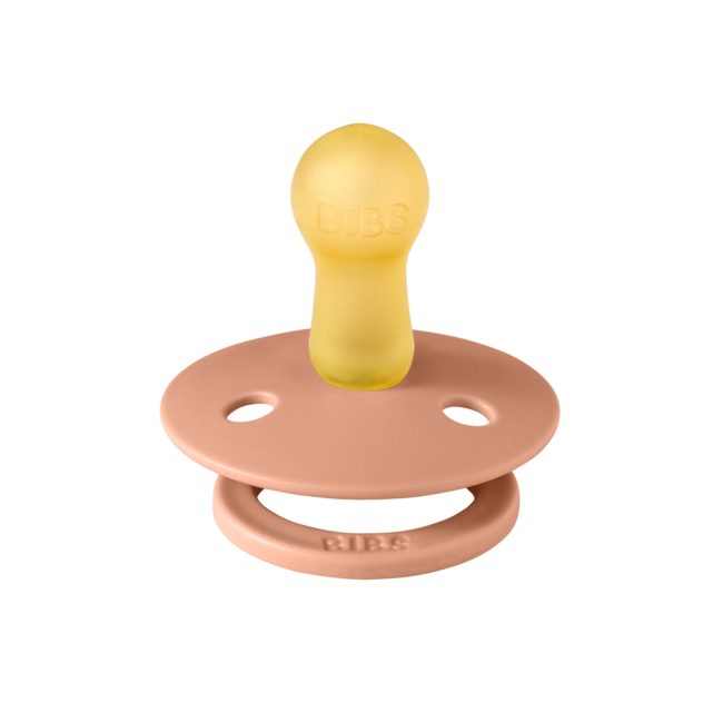 Bibs - suzeta colour latex, tetina rotunda, 6 luni +-peach bbb200246c