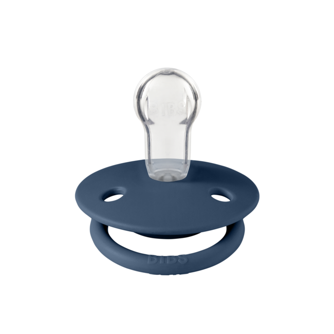Bibs - suzeta de lux silicon, tetina rotunda, marime universala (0-3 ani)-steel blue bbb1010280c