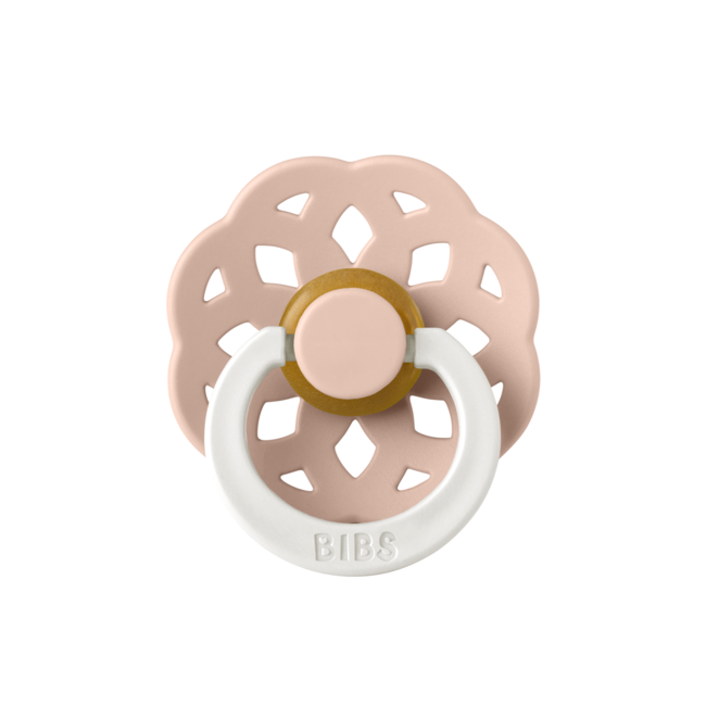 Bibs - suzeta fosforescenta boheme glow latex, tetina rotunda, 6 luni +-blush bbb220256c