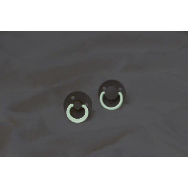 Bibs - suzeta fosforescenta colour glow latex, tetina rotunda, 0 luni +-black bbb100239c